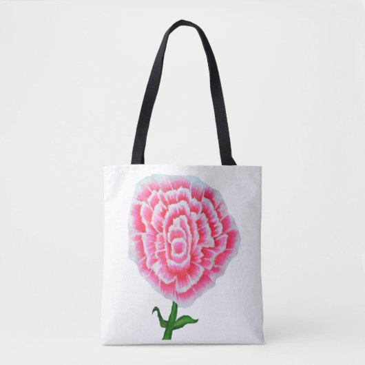 Rosa Rosenmalerei Tote Tasche (Vorderseite)