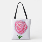 Rosa Rosenmalerei Tote Tasche (Rückseite)