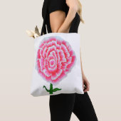 Rosa Rosenmalerei Tote Tasche (Von Nahem)