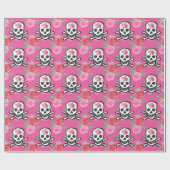 Rosa Rosenmuster Geschenkpapier (Flach)