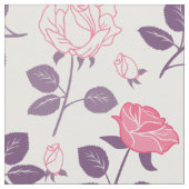 Rosa Rosenmuster Gewebe Stoff (Nahaufnahme)