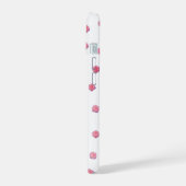 Rosa Rosenmuster-Handyhülle iPhone 15 Hülle (Linke Seite)