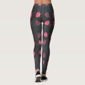 Rosa Rosenmuster Leggings (Rückseite)