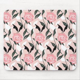 Rosa Rosenmuster Mousepad