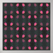 Rosa Rosenmuster Poster (Vorne)
