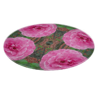 Rosa Rosenmuster Schneidebrett