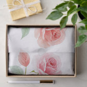 Rosa Rosenmuster, weiche Farbe, Seidenpapier (Geschenk)