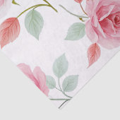 Rosa Rosenmuster, weiche Farbe, Seidenpapier (Detail)