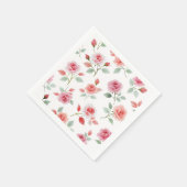 Rosa Rosenmuster, weiche Farbe, Serviette (Ecke)