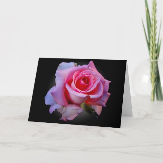 Rosa Rosennotecard Karte (Vorderseite)