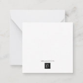 Rosa Rosennotiz Karte 2.5 x 2.5 (Rückseite)