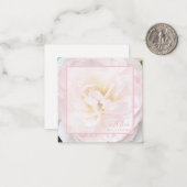 Rosa Rosennotiz Karte 2.5 x 2.5 (Vorderseite/Rückseite Beispiel)