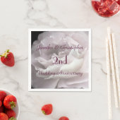 Rosa Rosenpapier Napkins, 2. Hochzeitstag Serviette (Beispiel)