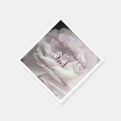 Rosa Rosenpapier Napkins, 2. Hochzeitstag Serviette (Ecke)