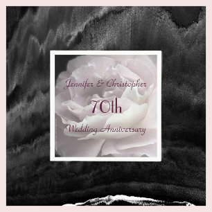 Rosa Rosenpapier Napkins, 70. Hochzeitstag Serviette