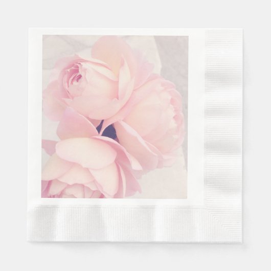 Rosa Rosenpapier Napkins Serviette (Vorderseite)