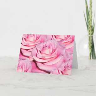 Rosa Rosenrosen, leere Karte