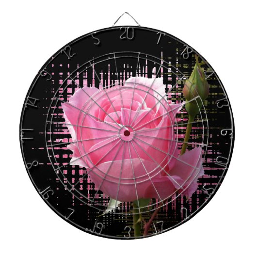 Rosa Rosenspritze Dartscheibe (vorne)