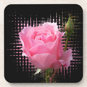 Rosa Rosenspritze Getränkeuntersetzer