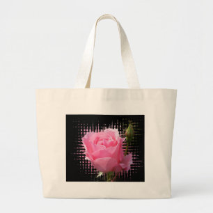 Rosa Rosenspritze Jumbo Stoffbeutel