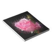 Rosa Rosenspritze Notizblock (angewinkelt)