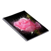 Rosa Rosenspritze Notizblock (Rechte Seite)