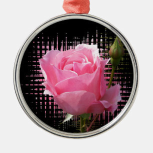 Rosa Rosenspritze Ornament Aus Metall