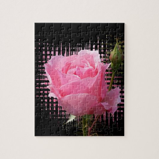 Rosa Rosenspritze Puzzle (Vertikal)