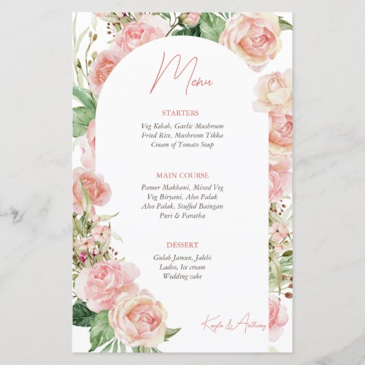 Rosa Rosenstöckchen Rosa Blumenkarte (Vorderseite)