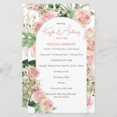 Rosa Rosenstöckchen Rosa Blütenrosa Hochzeitsprogr (Vorne/Hinten)