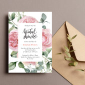 Rosa Rosenstraße Brautparty Einladung