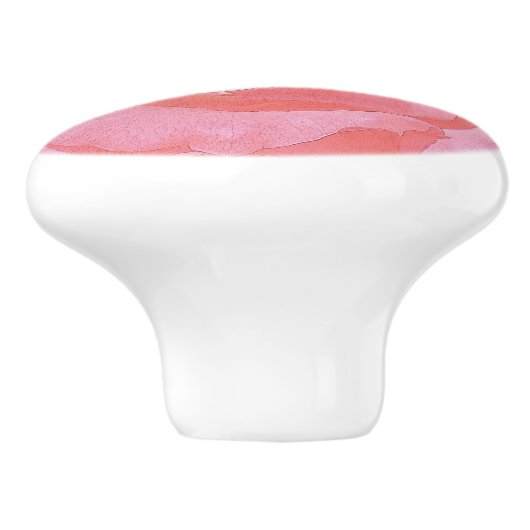 Rosa Rosenzieher Rumpf Keramikknauf (Seitenansicht)