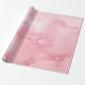 Rosa RosePastel Candy Molten Marmorglas Abstrakt Geschenkpapier (Ungerollt)