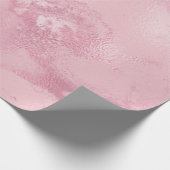 Rosa RosePastel Candy Molten Marmorglas Abstrakt Geschenkpapier (Ecke)