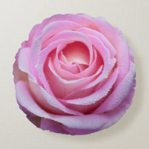 Rosa Roserundes Throw-Kissen