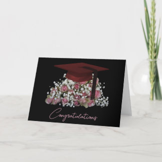 Rosa Roses Abschluss Card Karte