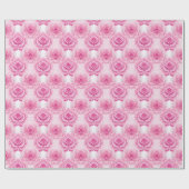 Rosa Roses AI Art Wrapping Paper Geschenkpapier (Flach)