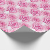 Rosa Roses AI Art Wrapping Paper Geschenkpapier (Ecke)