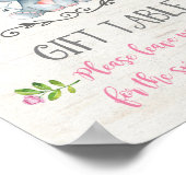 Rosa Roses Baby Elephant Geschenktafel Dekoration (Ecke)