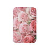 Rosa Roses Bath Mat Badematte (Vorderseite Vertikal)