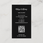 Rosa Roses Black Visitenkarte (Rückseite)