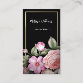 Rosa Roses Black Visitenkarte (Vorderseite)