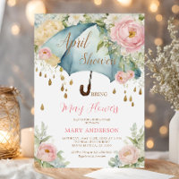 Rosa Roses Blumenblauer Regenschirm April Duschen