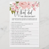 Rosa Roses Blumenspiel Was würde der Groom sagen Flyer (Vorne)