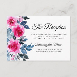 Rosa Roses Botanische Hochzeitsempfehlung Begleitkarte