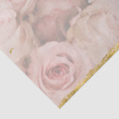 Rosa Roses Bouquet Gold Beere Crown Blue Decoupage Seidenpapier (Ausschnitt)