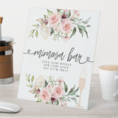 Rosa Roses Brautparty Blume Bar Sockelschild (In Situ)