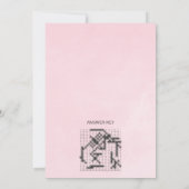 Rosa Roses Brautparty Word Search Game Card Einladung (Rückseite)