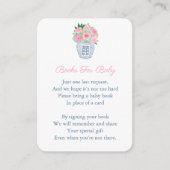 Rosa Roses Chinoiserie Bringen Sie eine Babydusche Begleitkarte (Vorderseite)