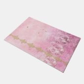 Rosa Roses Damask Grunge - Doormat, Rubel Fußmatte (Schrägansicht)